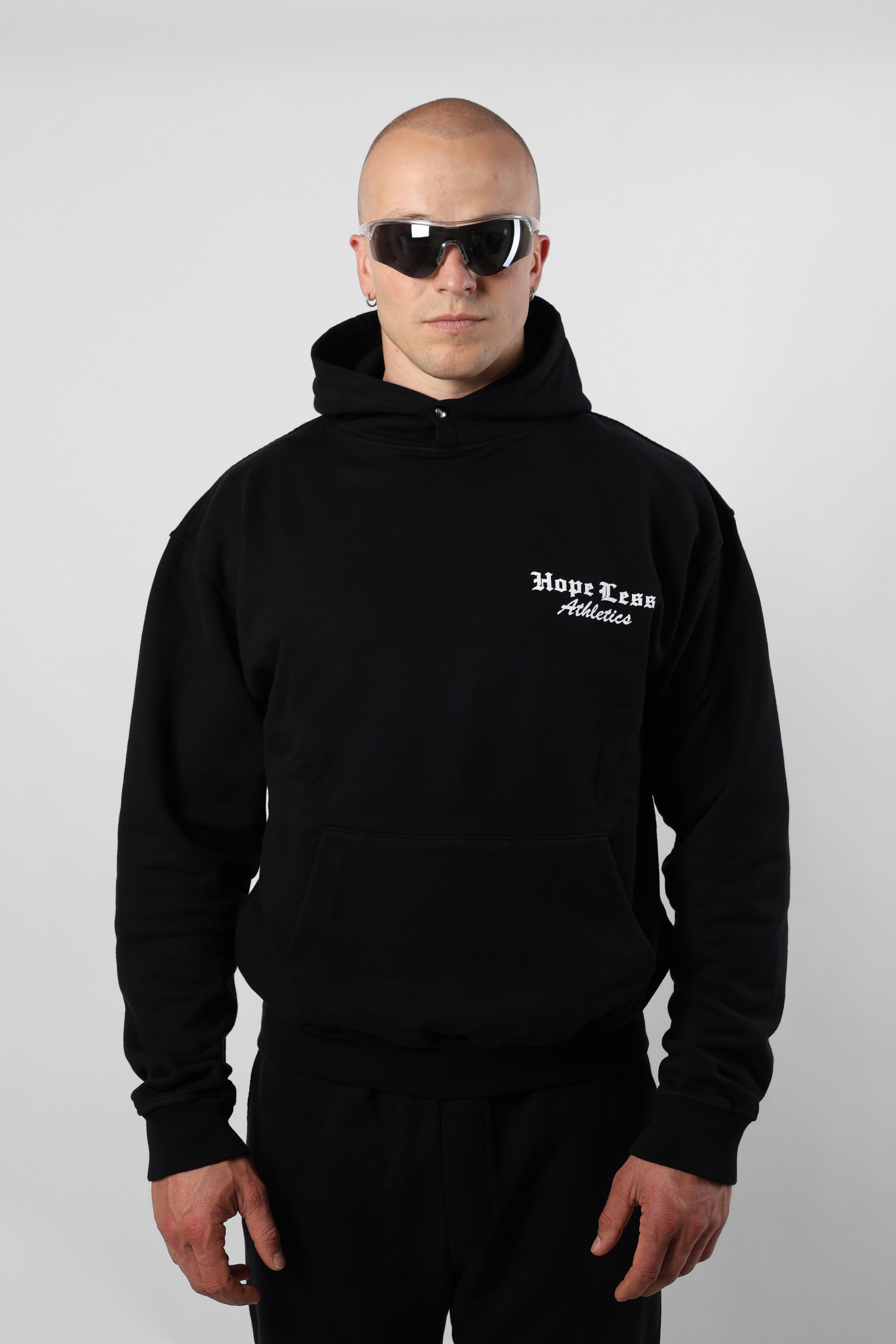 Black Hoodie HLA, front