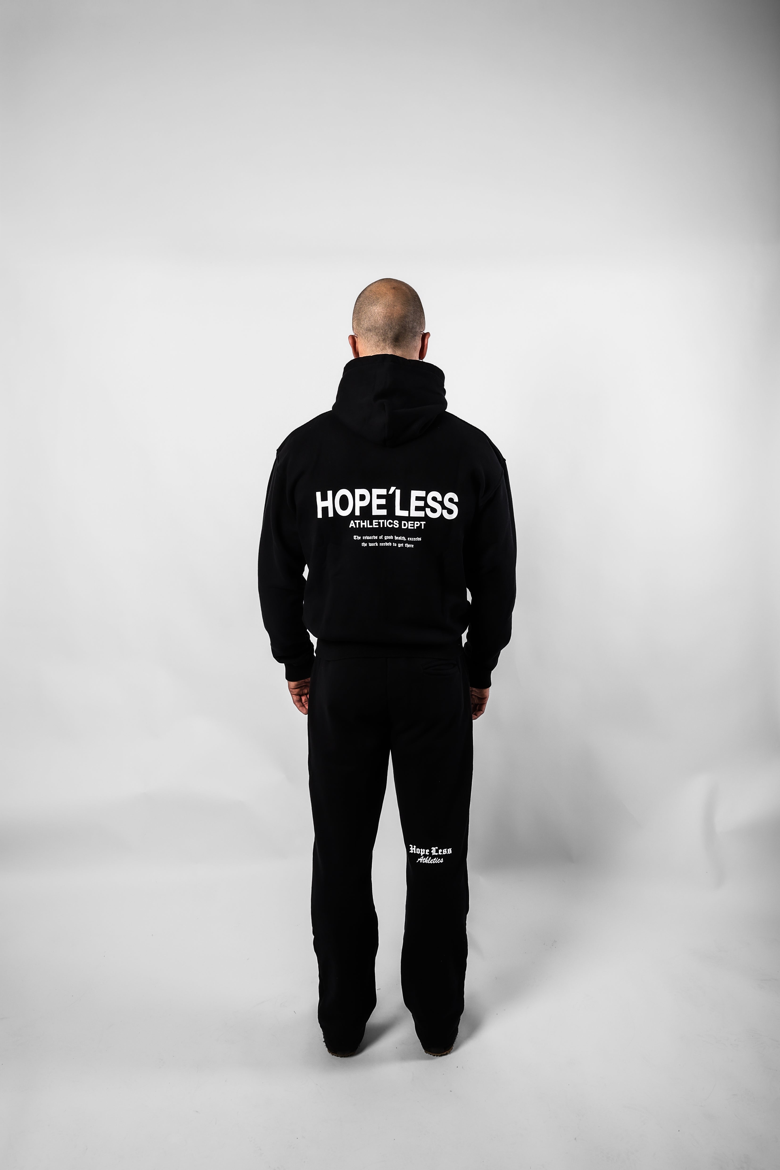 Black Sweatpants Straight Fit HLA, back