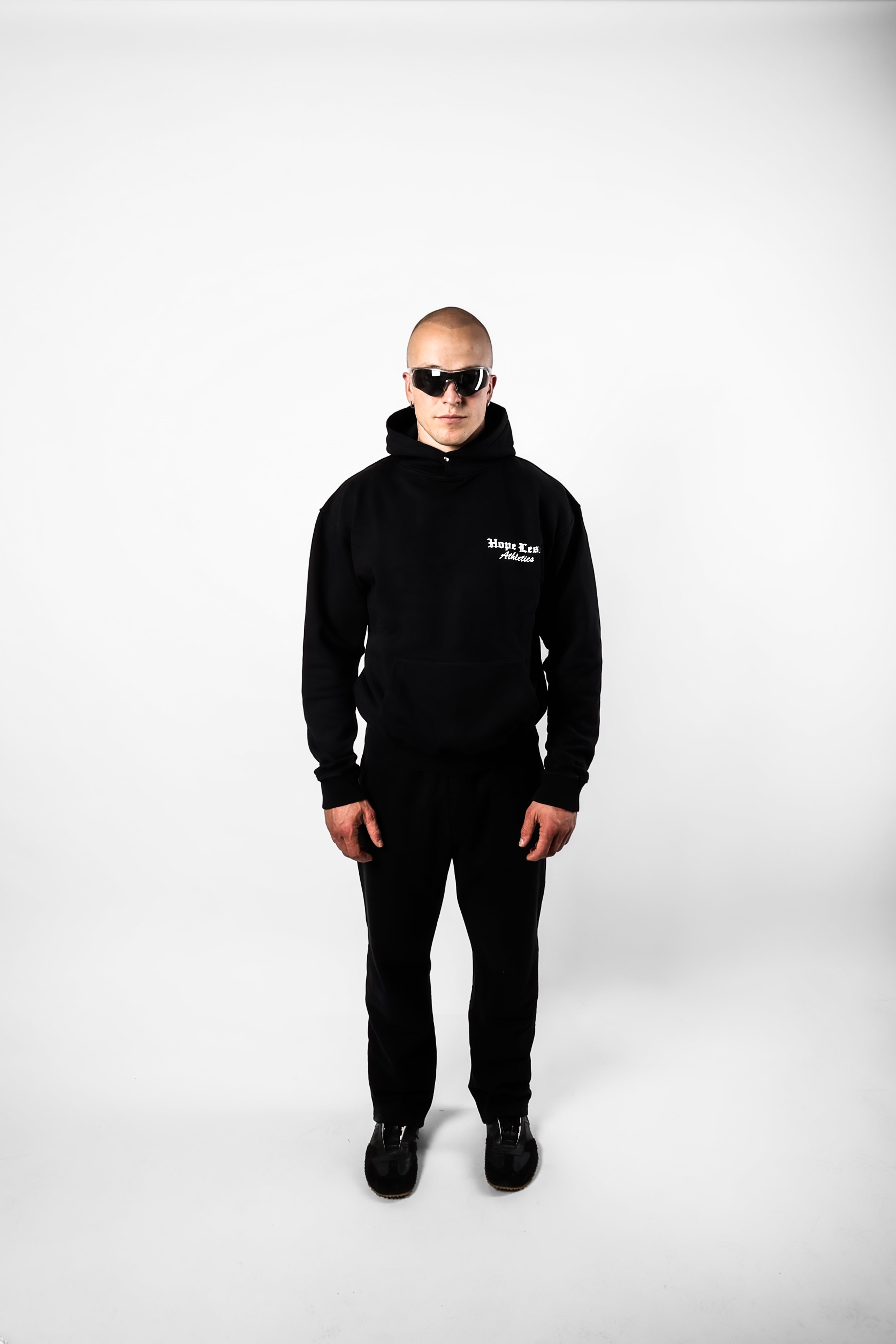 Black Sweatpants Straight Fit HLA, front